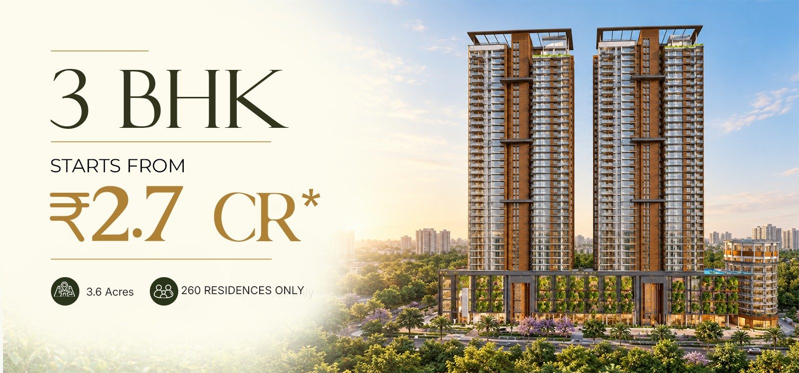 Puravankara Vajarahalli, Kanakapura Road, South Bengaluru &mdash; 3 BHK starting from ₹2.7 Cr*. 3.6 acres, 260 residences only.